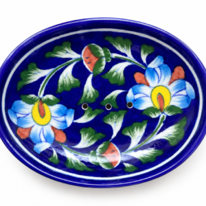 blue pottery soap dish 1