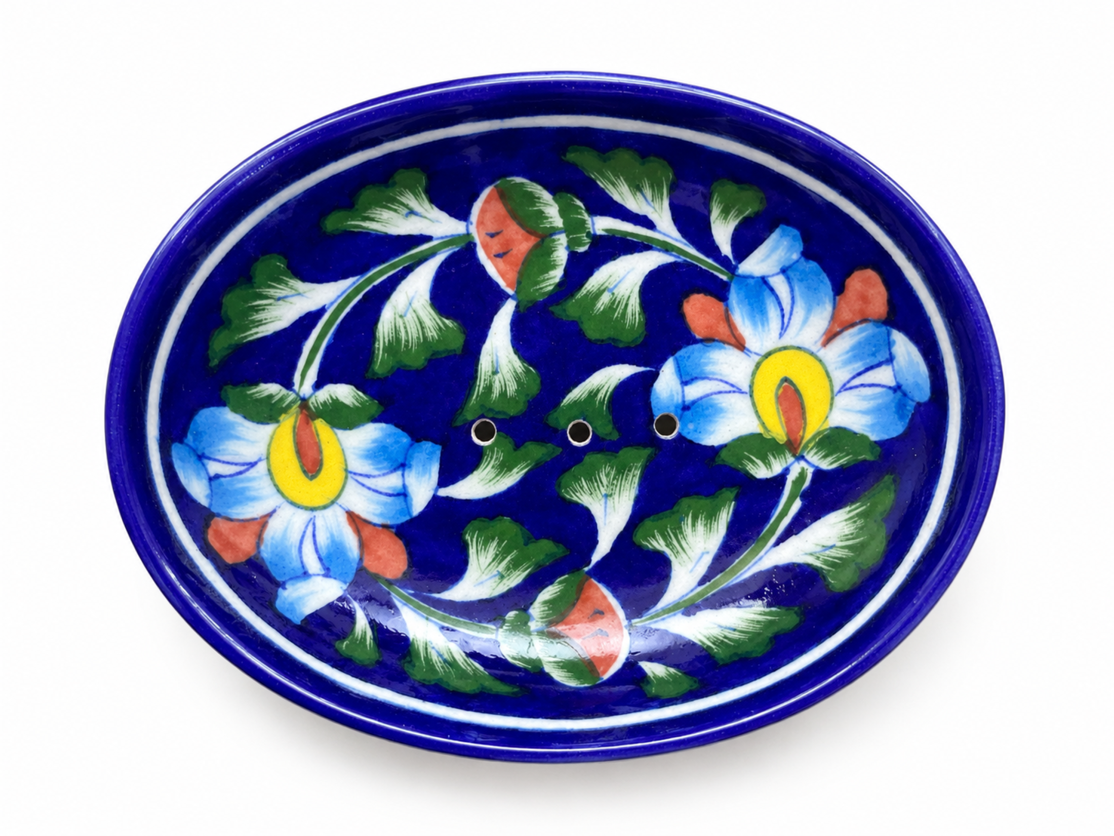 blue pottery soap dish 1 blue pottery soap dish 1