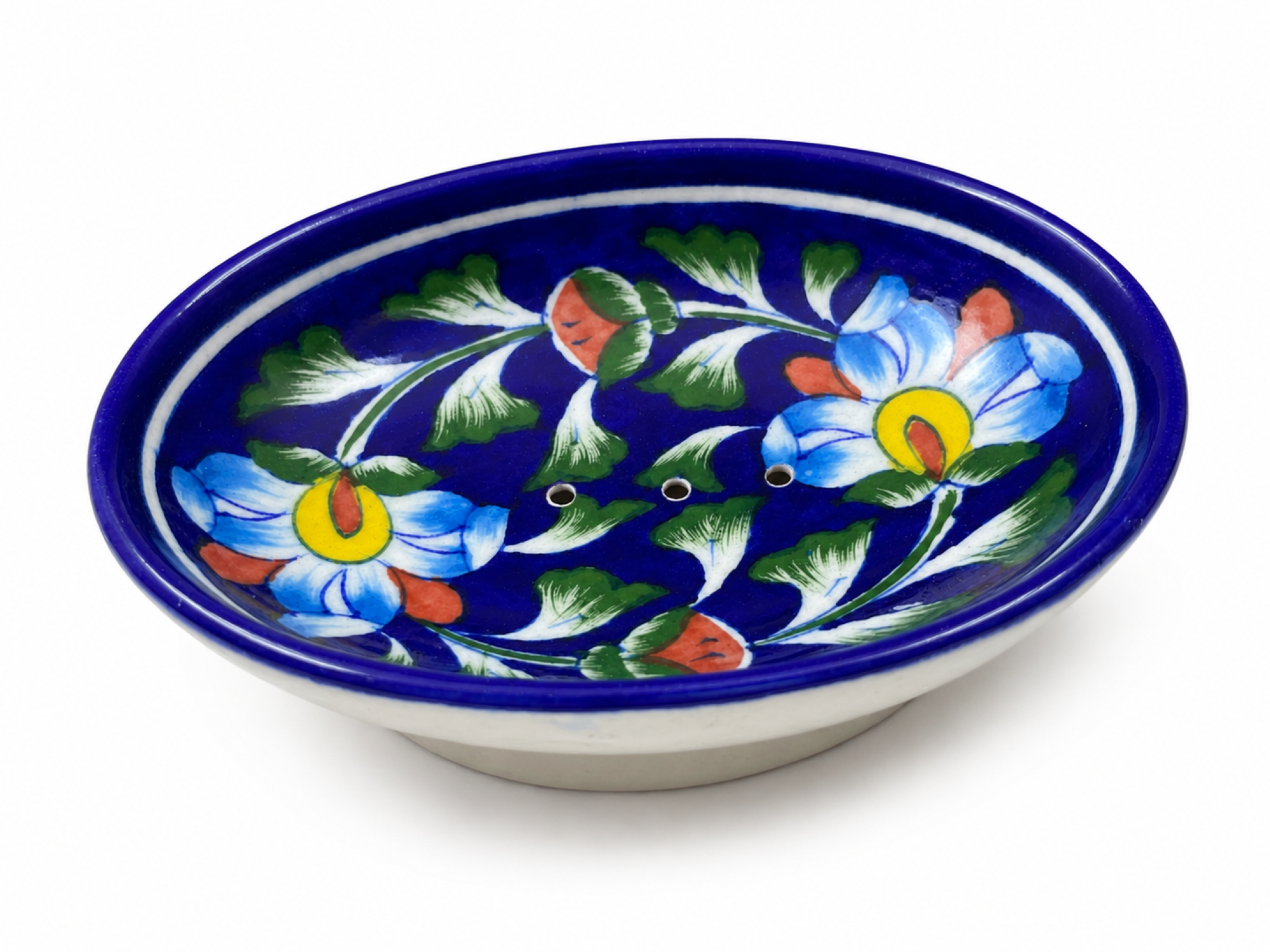 blue pottery soap dish 2 blue pottery soap dish 2