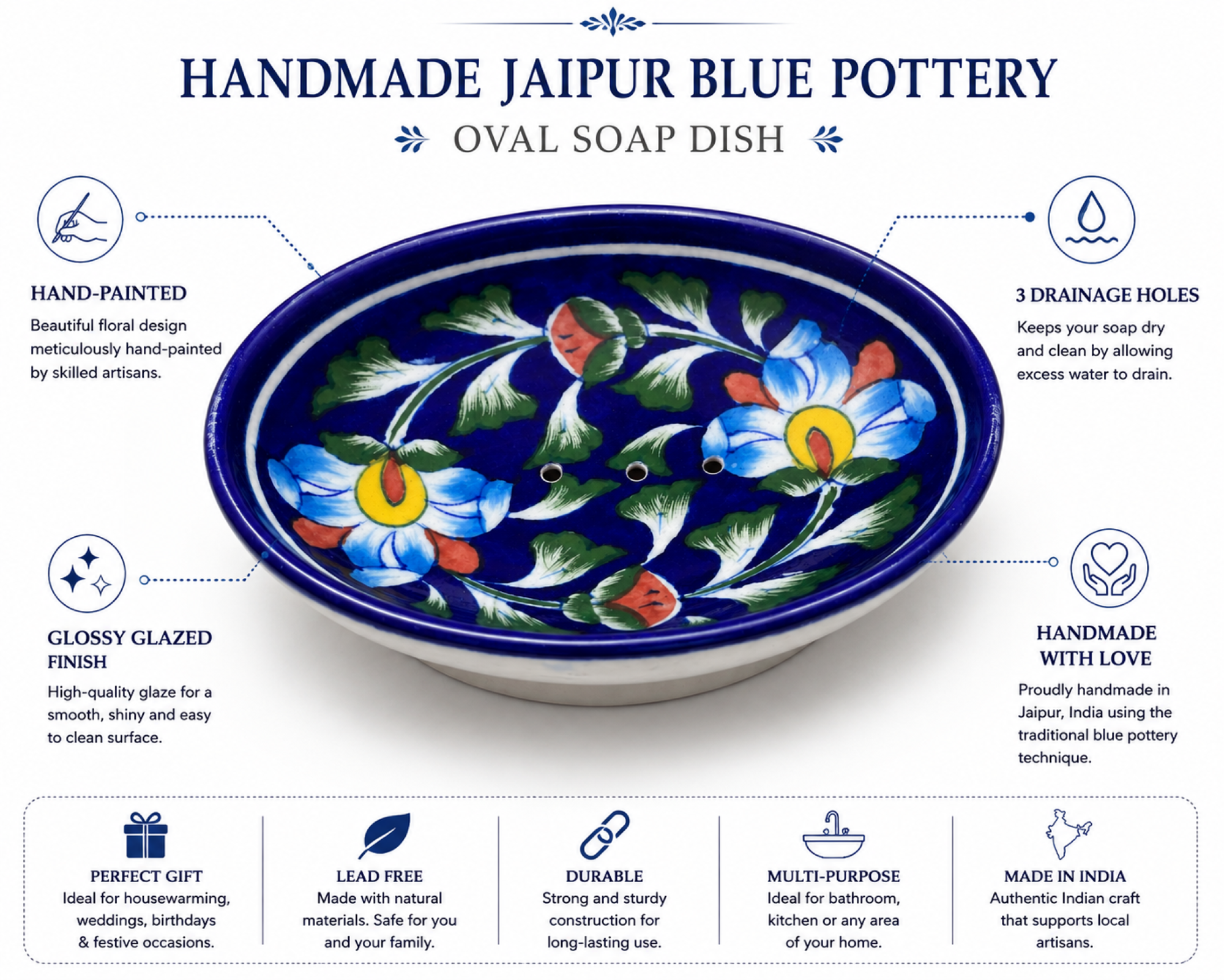 blue pottery soap dish 3 blue pottery soap dish 3