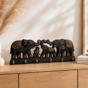 elephant family mango wood key hanger (9)