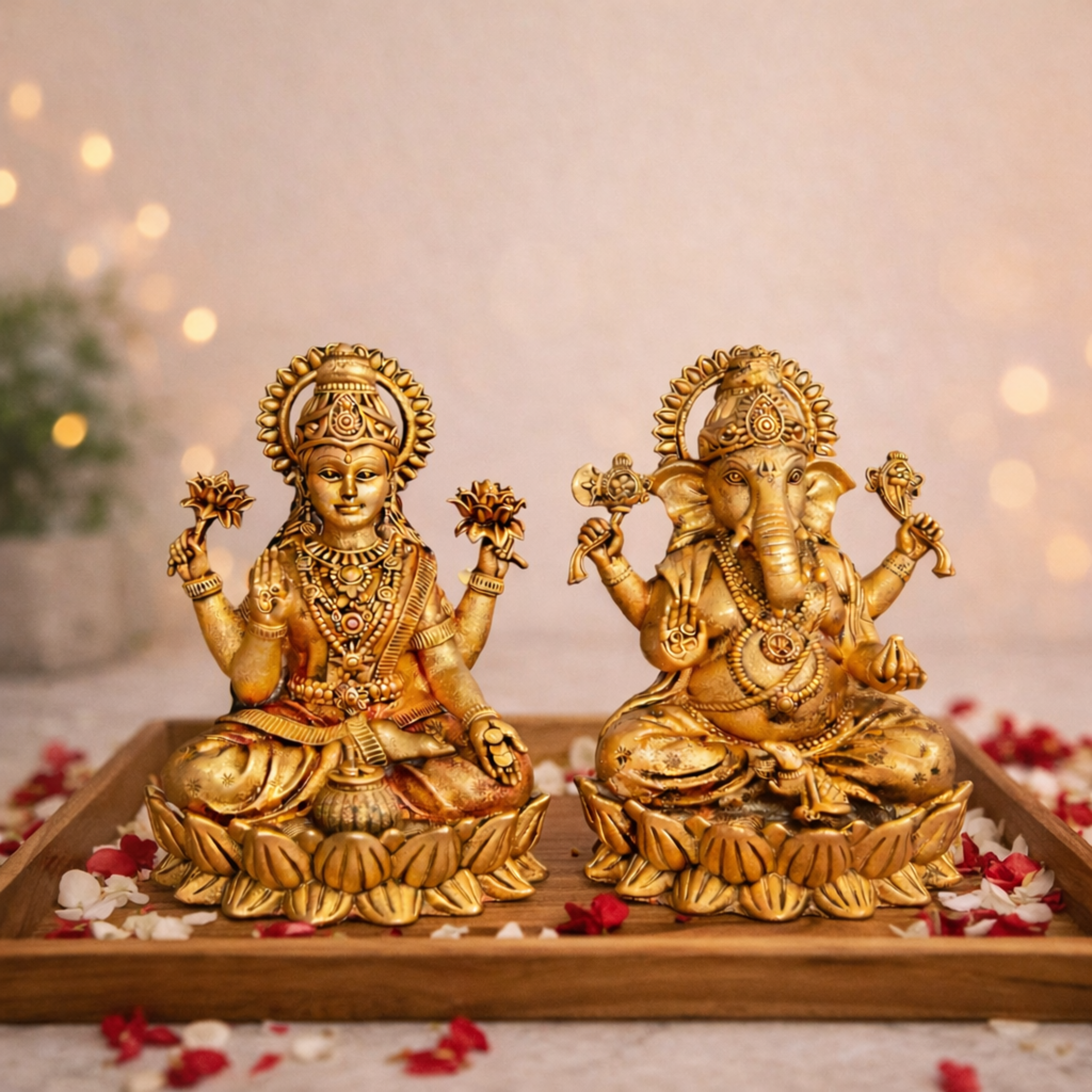 handcrafted brass lakshmi ganesh (1) handcrafted brass lakshmi ganesh (1)