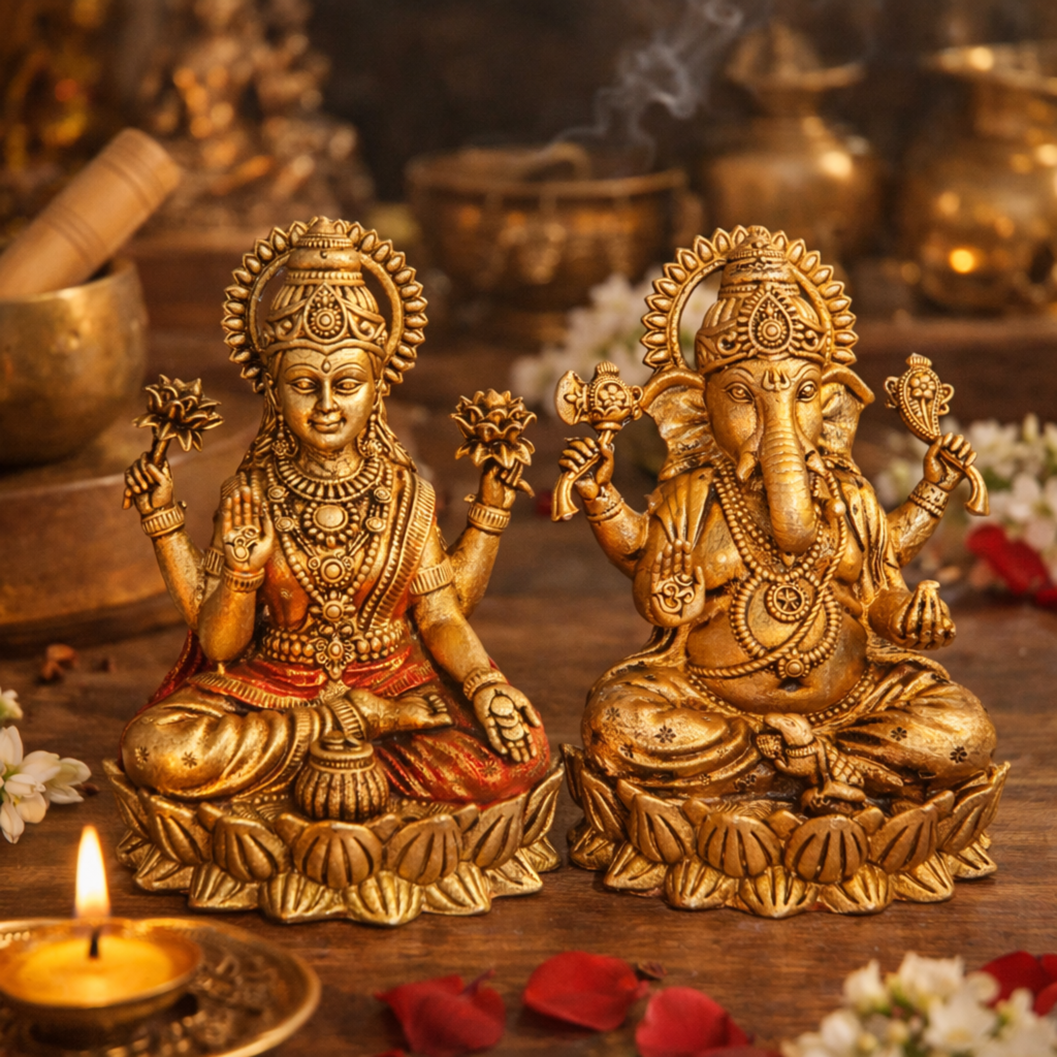 handcrafted brass lakshmi ganesh (2) handcrafted brass lakshmi ganesh (2)