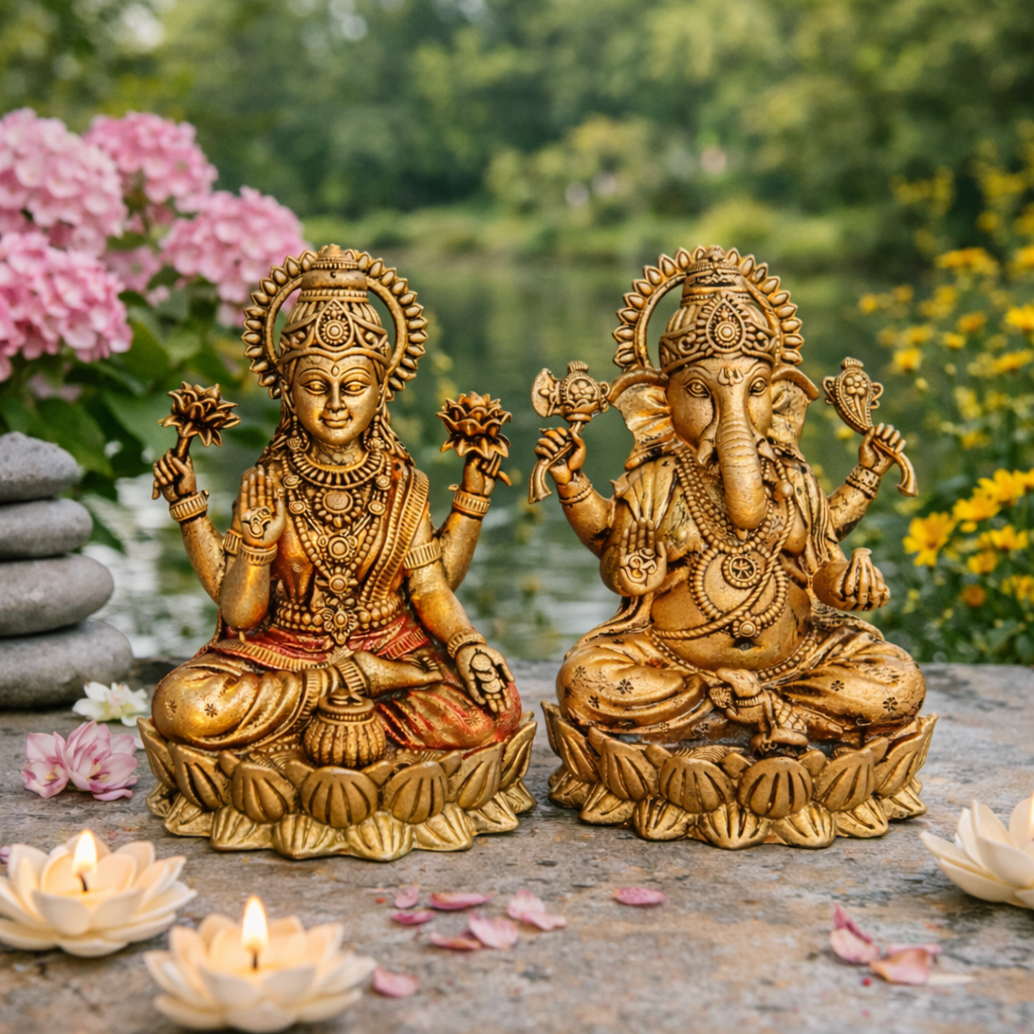 handcrafted brass lakshmi ganesh (3) handcrafted brass lakshmi ganesh (3)